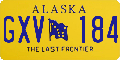 AK license plate GXV184