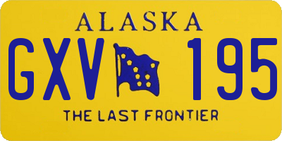 AK license plate GXV195