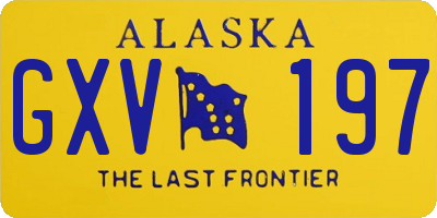AK license plate GXV197