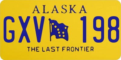 AK license plate GXV198