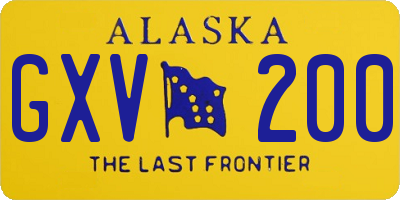 AK license plate GXV200