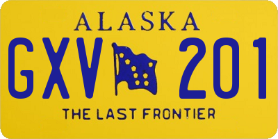 AK license plate GXV201
