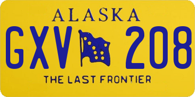 AK license plate GXV208
