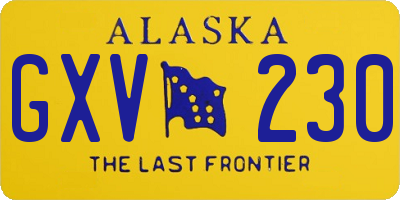AK license plate GXV230