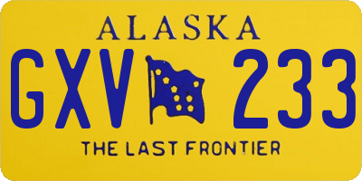 AK license plate GXV233