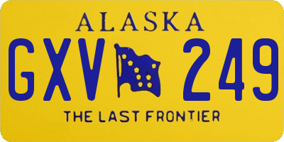 AK license plate GXV249