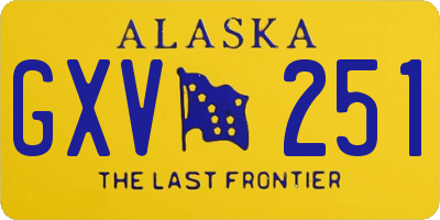 AK license plate GXV251
