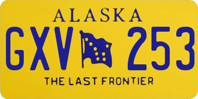 AK license plate GXV253