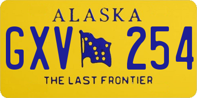 AK license plate GXV254