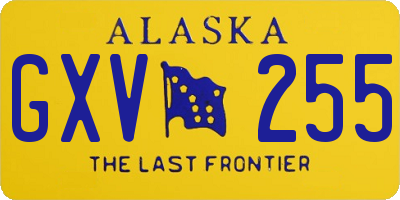 AK license plate GXV255