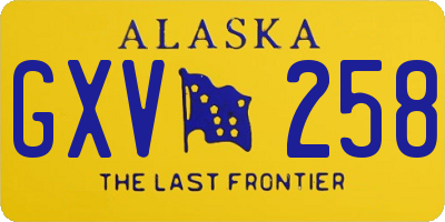 AK license plate GXV258