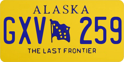 AK license plate GXV259