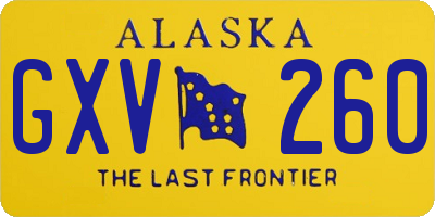 AK license plate GXV260
