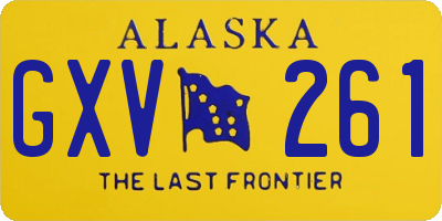 AK license plate GXV261