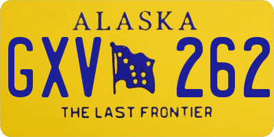AK license plate GXV262