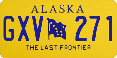 AK license plate GXV271