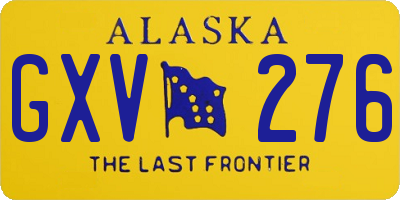 AK license plate GXV276