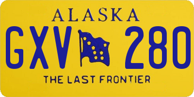 AK license plate GXV280