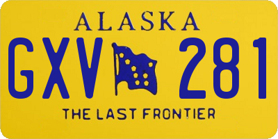 AK license plate GXV281