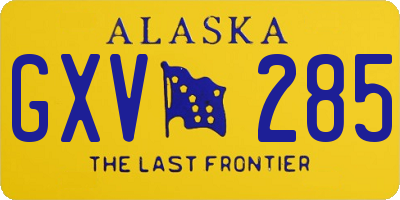 AK license plate GXV285