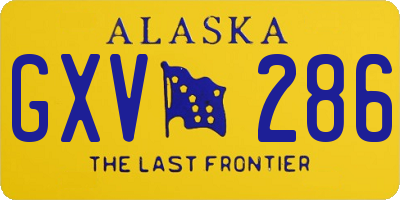AK license plate GXV286