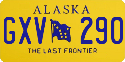 AK license plate GXV290