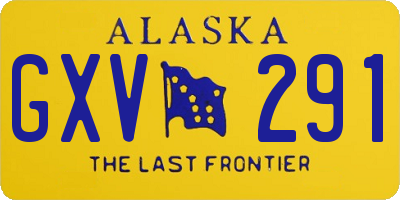 AK license plate GXV291