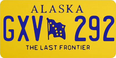 AK license plate GXV292