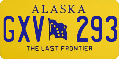 AK license plate GXV293