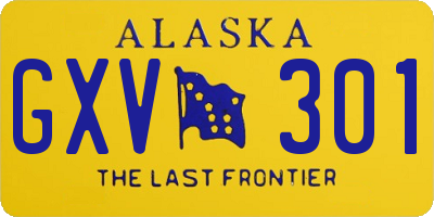 AK license plate GXV301
