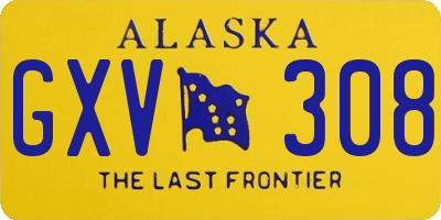 AK license plate GXV308