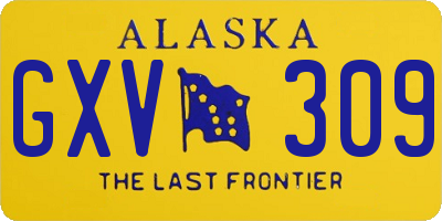 AK license plate GXV309
