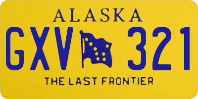 AK license plate GXV321