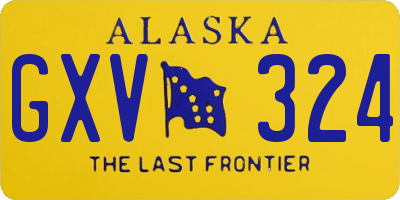 AK license plate GXV324
