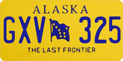 AK license plate GXV325