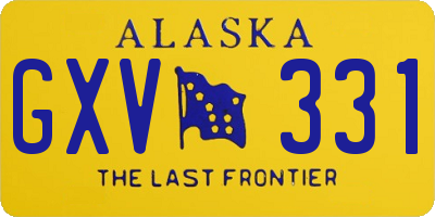 AK license plate GXV331