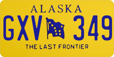 AK license plate GXV349