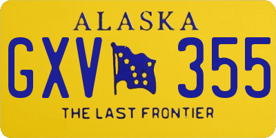AK license plate GXV355