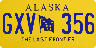 AK license plate GXV356