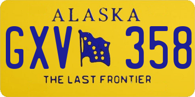 AK license plate GXV358