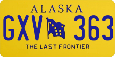 AK license plate GXV363