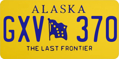 AK license plate GXV370