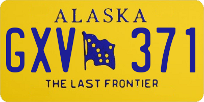 AK license plate GXV371