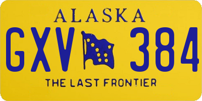 AK license plate GXV384