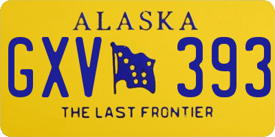 AK license plate GXV393