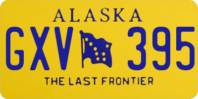 AK license plate GXV395