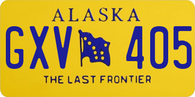 AK license plate GXV405