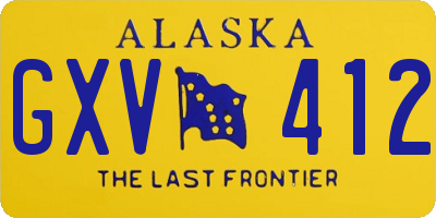 AK license plate GXV412