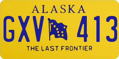AK license plate GXV413