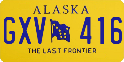 AK license plate GXV416